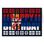 Kort för Serbia flaggafödelsedag