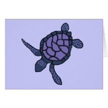 kort för sköldpadda för Blåaktig-lilor Honu hav to