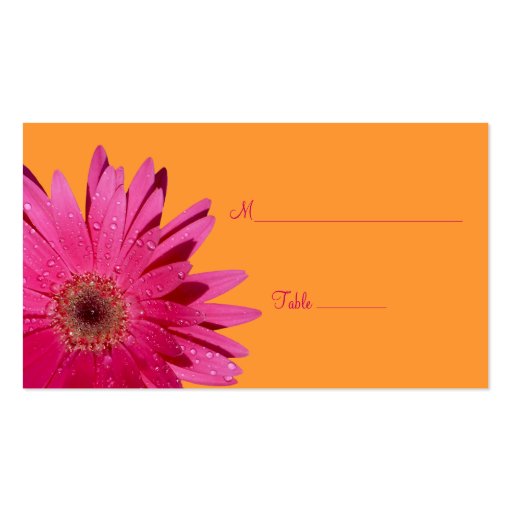Kort för ställe för tillfälle för rosa Gerberadais Visitkort