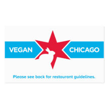Kort för VeganChicago restaurang Visitkort Mall
