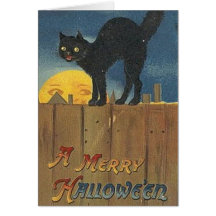 Kort för vintageHalloween hälsning