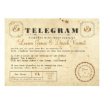 Kort för vintageTelegraminbjudan