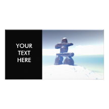 Kort för vinterinukshukfoto fotokort