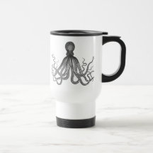 Kraken - svart jätte- bläckfisk/Cthulu Mugg