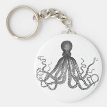 Kraken - svart jätte- bläckfisk/Cthulu Nyckelringar