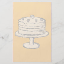 Kräm- färgtårta på beige bakgrund custom flyer