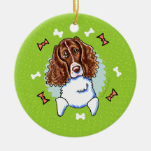 Kran för jul för SpringerSpaniel Julgranskulor