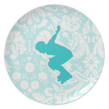 Kricka Rollerblading Dinner Plate