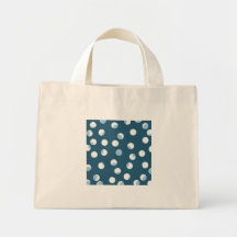 Krickan och vit pricker mönster. Grönt - blue. Tote Bags