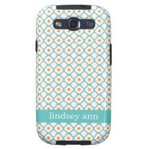 Krickan Quatrefoil och orangen pricker det Samsung Galaxy S3 Fodraler