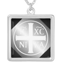 Kristen ortodox ICXC NIKA Christogram Smycken