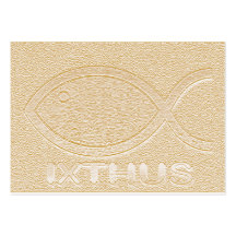 Kristet fisksymbol för IXTHUS - områdeskort/, Visitkort