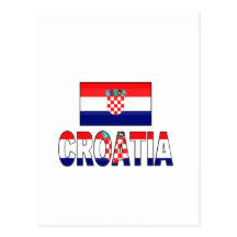 Kroatienflagga Vykort