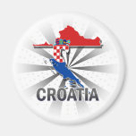 Kroatienflaggakarta 2,0 kylskåps magneter