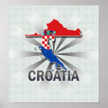 Kroatienflaggakarta 2,0 print