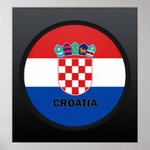 KroatienRoundel kvalitets- flagga Affischer