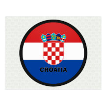 KroatienRoundel kvalitets- flagga Vykort