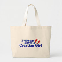 Kroatisk flicka tote bags