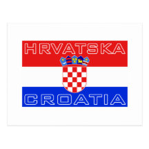 Kroatisk Hrvatska för Kroatien flagga Vykort