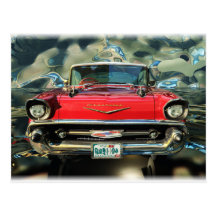 Kromen Chevy 57 beklär Vykort