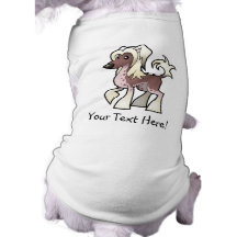 Krönad tecknadkines (hårlöst) hund tee