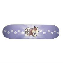 Krönad tecknadkines (hårlöst) skateboard decks
