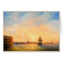 Kronstadt fortkejsare Alexander Ivan Aivazovsky Hälsningskort