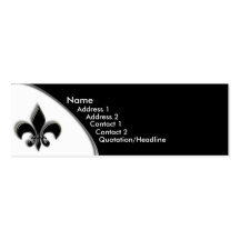 KRW svart Fleur De Lis två tonar Visit Kort