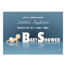 Kryps inbjudningar för babyreflexionsbaby shower