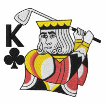 Kung av klubbar broderade jackor