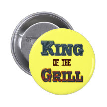 Kungen av slogan för grillaBBQ-matlagning knäppas Knapp