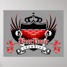 kunglig vapensköld för ölpongmästare posters