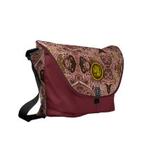 Kungliga rosa Paisley (EC) Messenger Bag