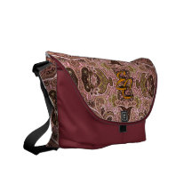 Kungliga rosa Paisley Kurir Väskor