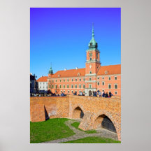 Kungligt slott i Warsaw Affisch