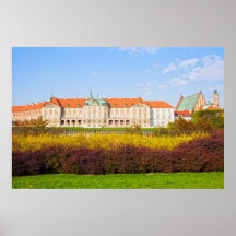 Kungligt slott i Warsaw Affisch