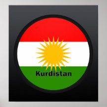KurdistanRoundel kvalitets- flagga Posters