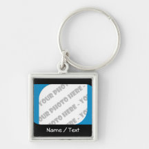Kurvor foto & text Keychain - skapa ditt eget Nyckel Ring