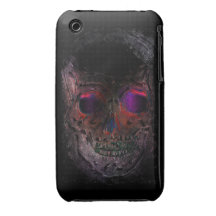 Kuslig skalle, Grunge, Goth, Halloween iPhone 3 Fodraler