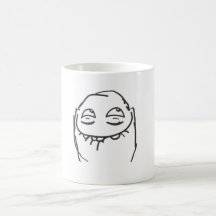 Kusligt leende kaffe kopp