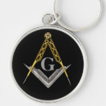 Kvadrera och omringa Keychain Nyckelringar