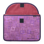 Kvadrerar den retro popet för popkonst purpurfärga sleeve för MacBooks