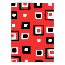 Kvadrerar/designen 1-Red, svarten & vit
