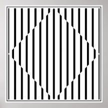 Kvadrerar svart vit för optisk illusiondiamantlinj affischer