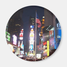 "Kvadrerar tider, New York City, USA" CricketDiane Kylskåpsnagnet
