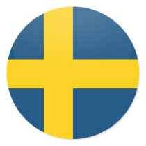 Kvalitets- Sverige sjunker cirklar Runda Klistermärken