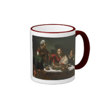 Kvällsmålet på Emmaus, 1601 (olja och tempera) Kaffe Kopp