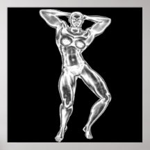 Kvinna Bodybuildingaffisch