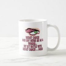 Kvinna bröstcancer kaffe kopp