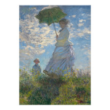 Kvinna med en ett slags solskydd - madam Monet och Anpassade Inbjudan